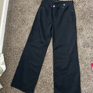 Risen wide leg jeans